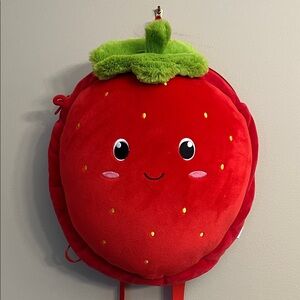Strawberry Plush Backpack for Kids